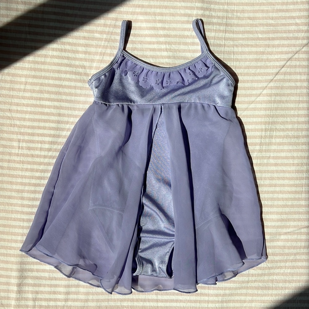 Bloch Leotard Dance Sheer Dress purple size 4-6